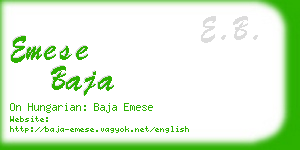 emese baja business card